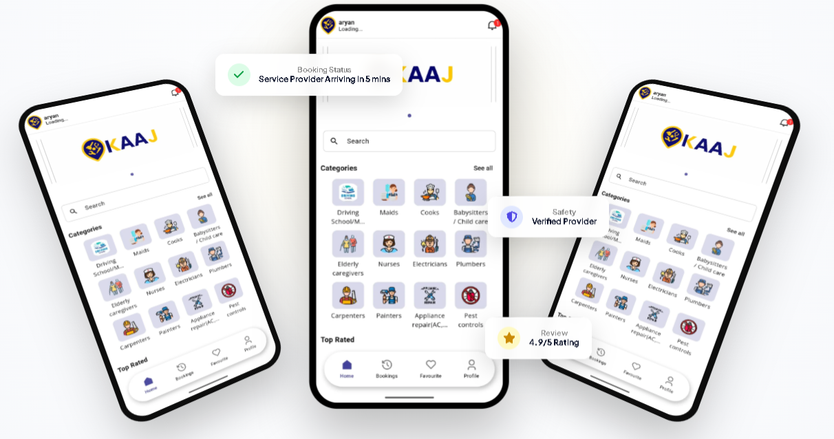 Kaaj Website Preview